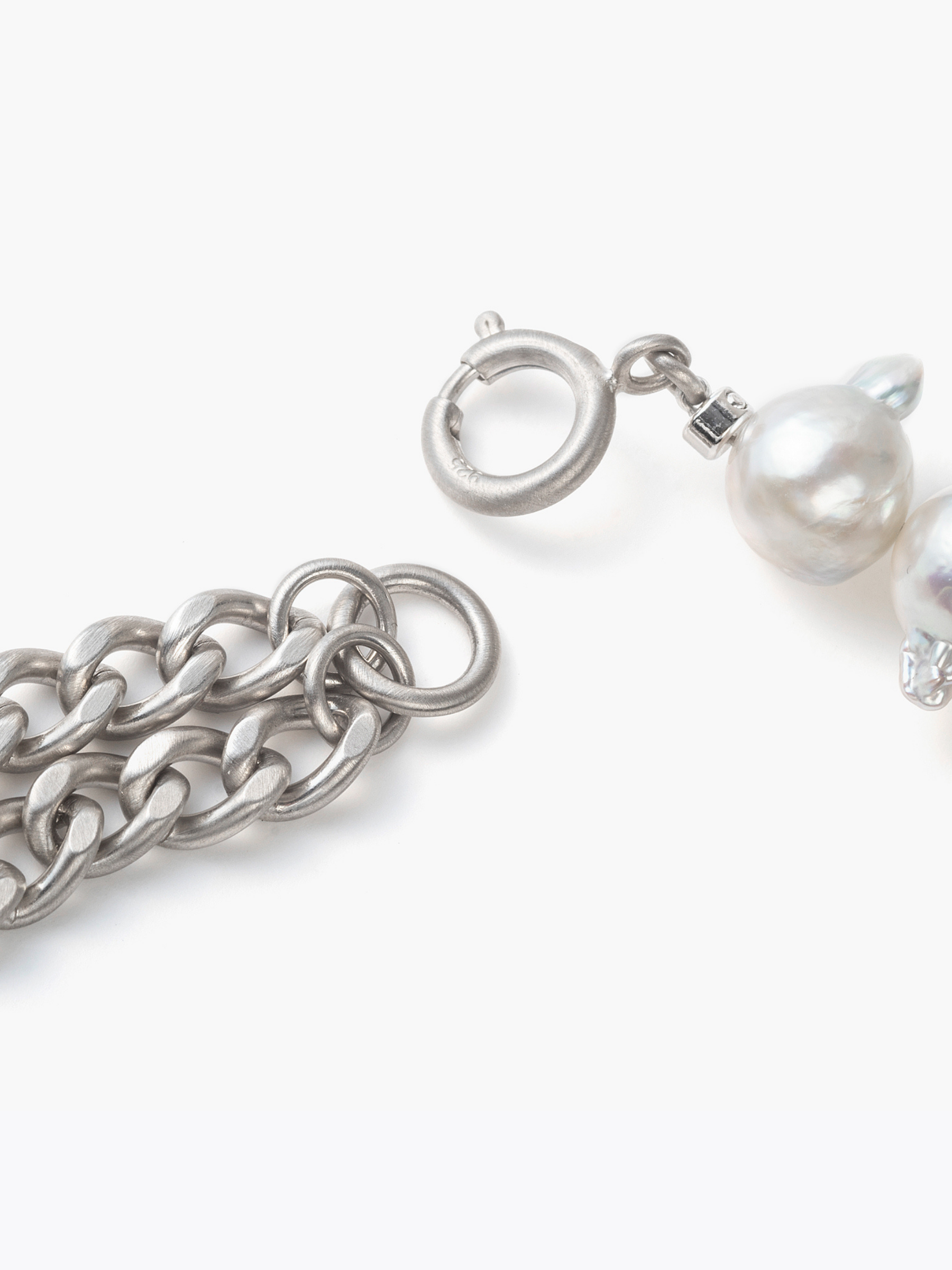 Akoya pearl braceletの留め具画像(アコヤ真珠とSV925のブレスレット)
