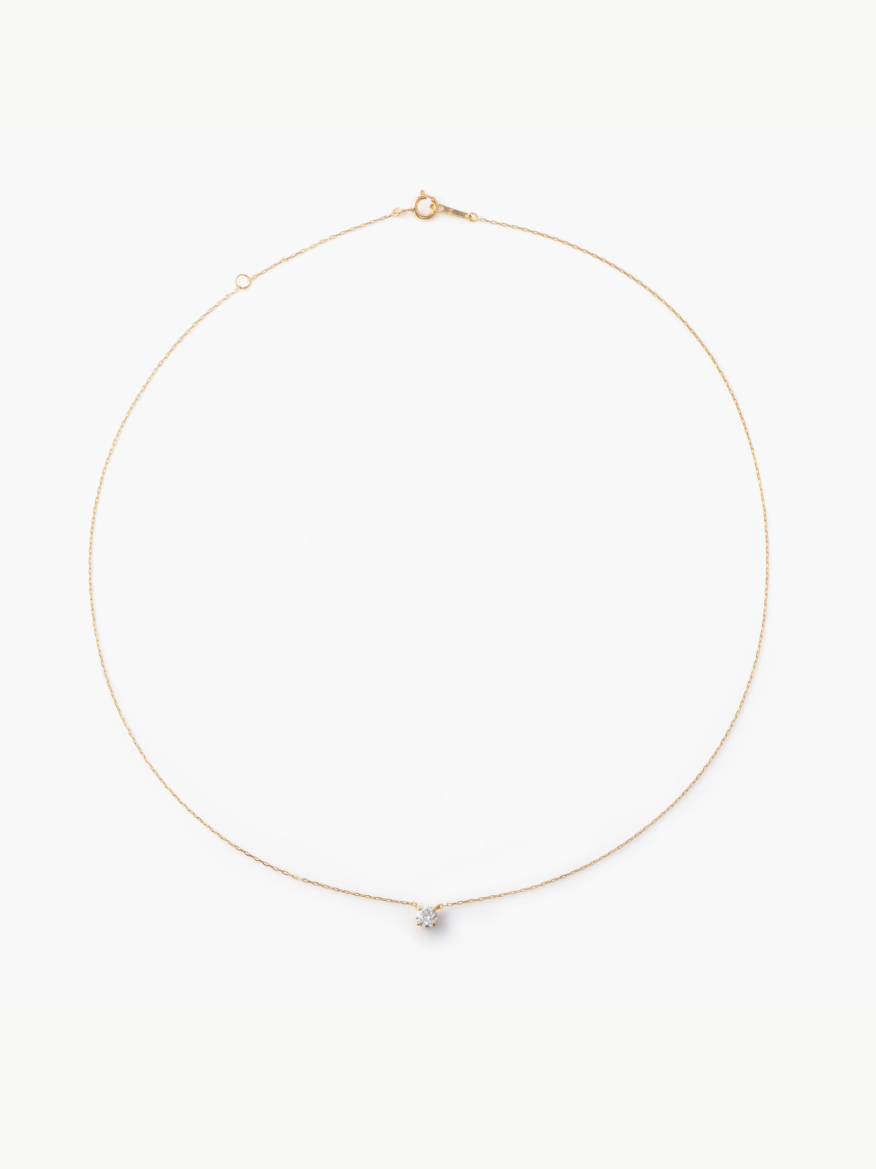 The necklace 0.2ct 18KYG全体画像(ラボグロウンダイヤモンドのネックレス)