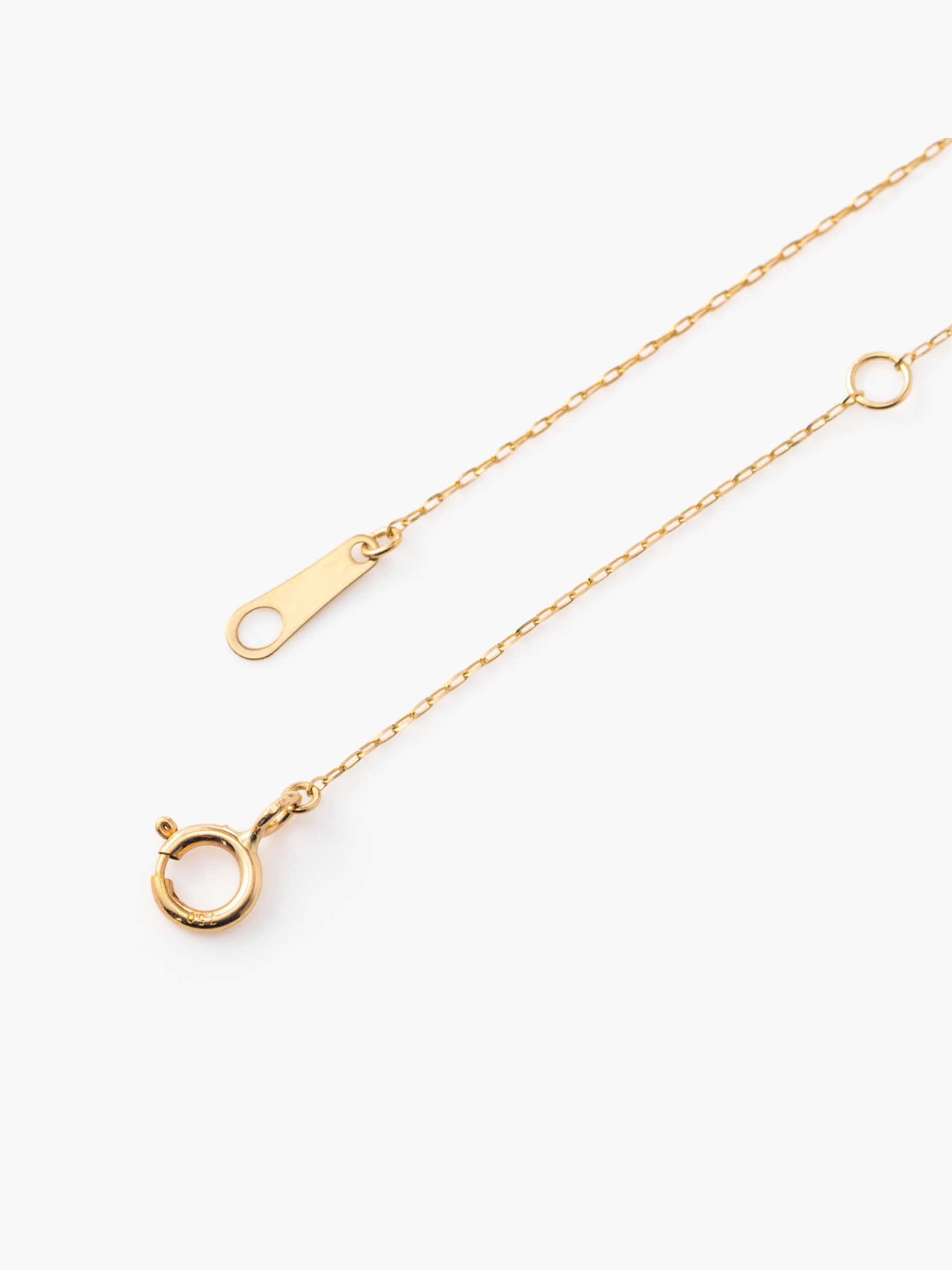 The necklace 0.2ct 18KYG留め具画像(ラボグロウンダイヤモンドのネックレス)