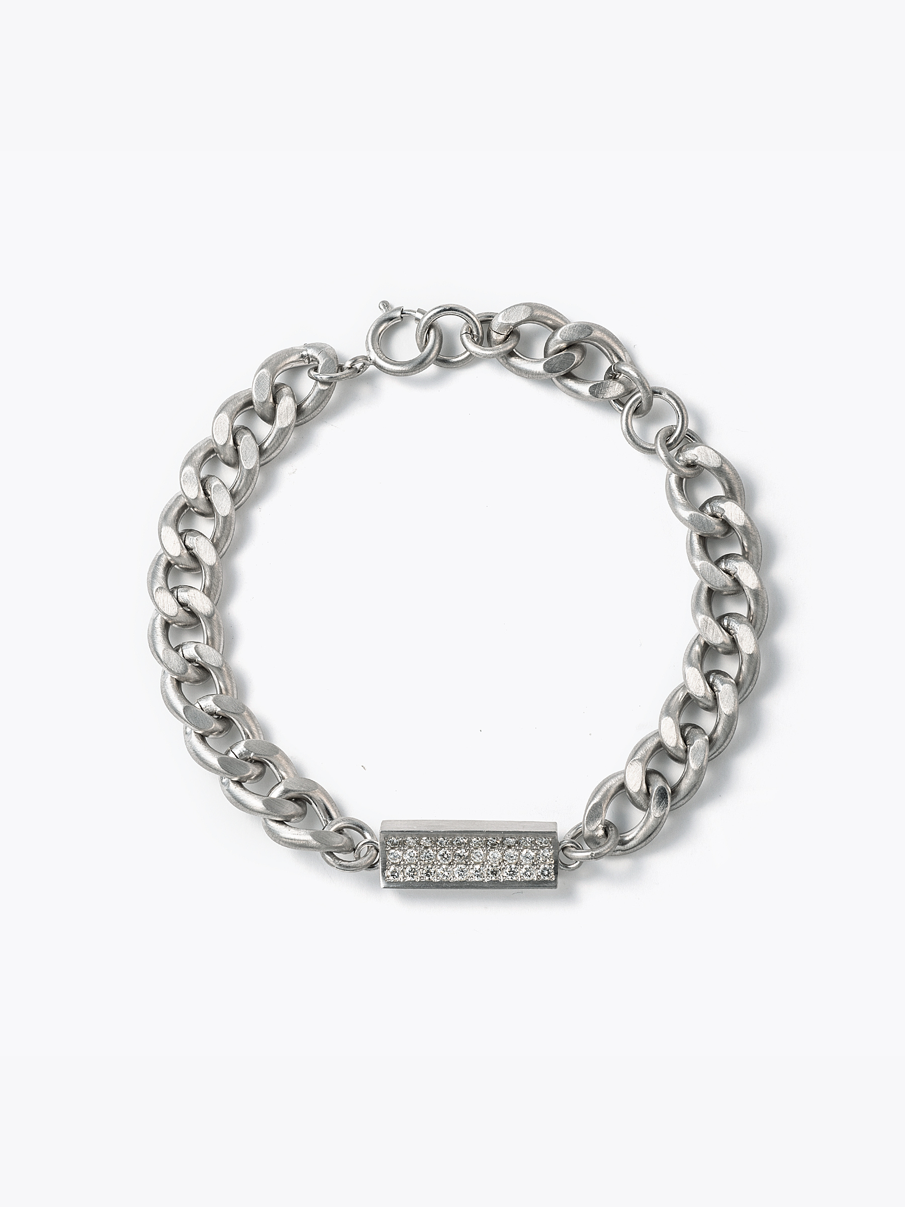Reshine scratch bracelet 30 labgrowndiamondsの全体画像(ラボグロウンダイヤモンドと都市鉱山由来のSV925のブレスレット)