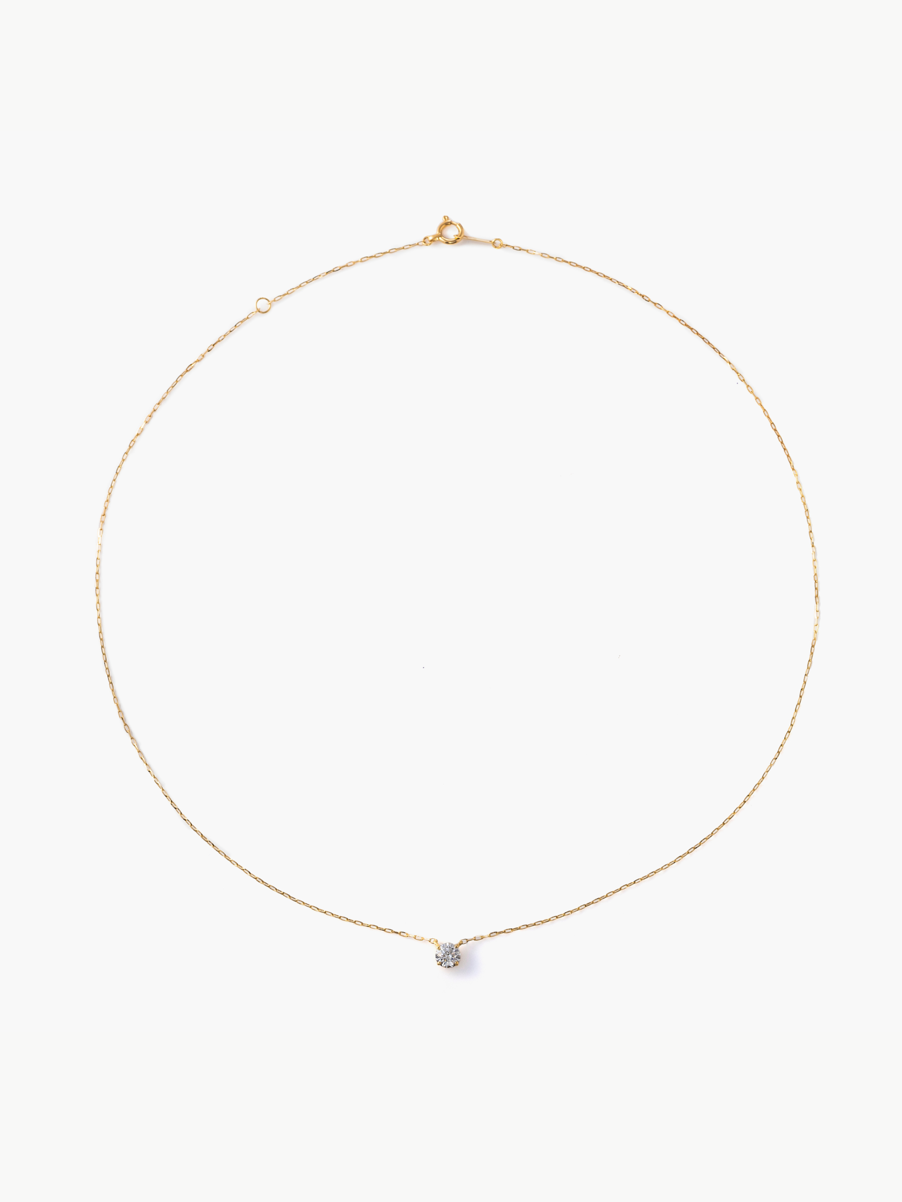 The necklace 0.3ct 18KYG全体画像(ラボグロウンダイヤモンドのネックレス)