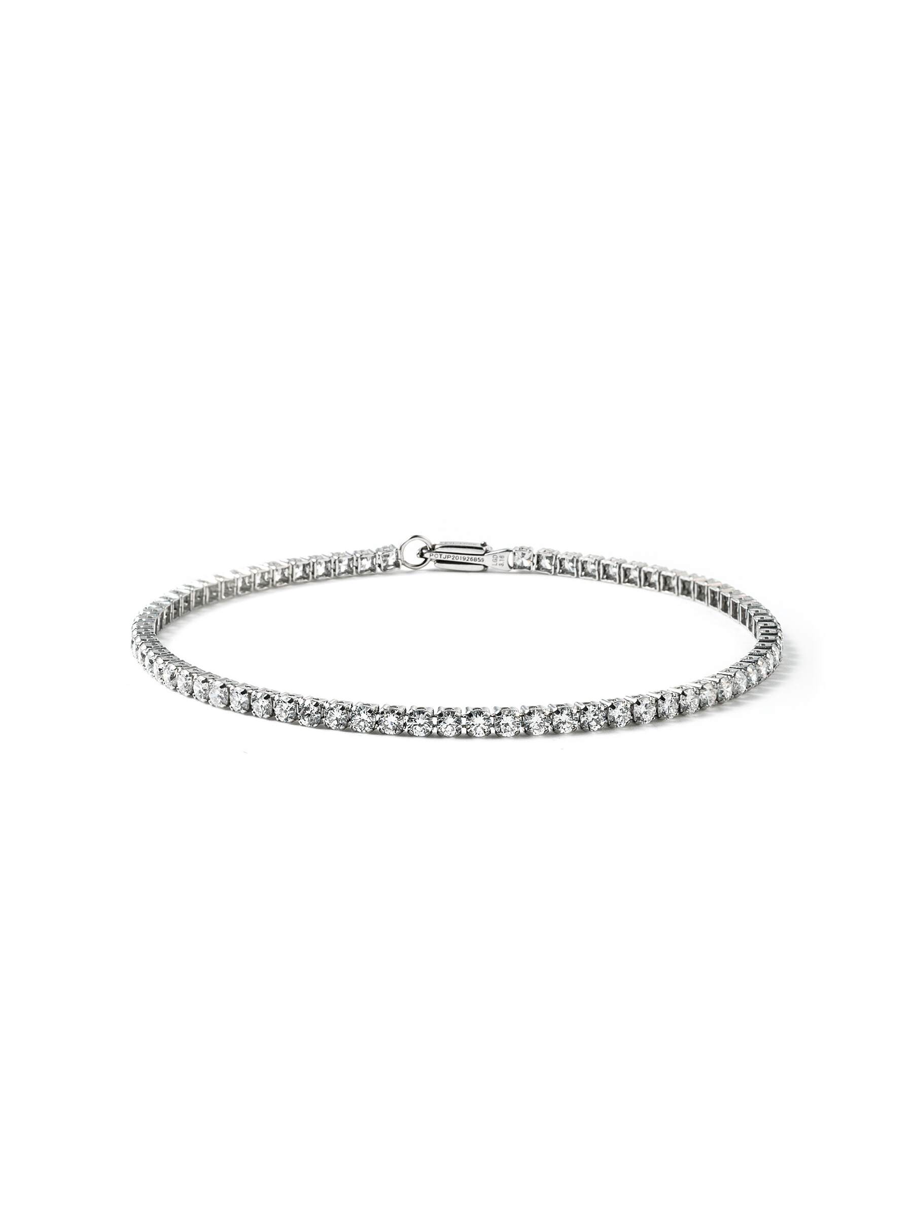 Tennis bracelet Pt (total 3ct)正面画像(ラボグロウンダイヤモンドのテニスブレスレット3ct)