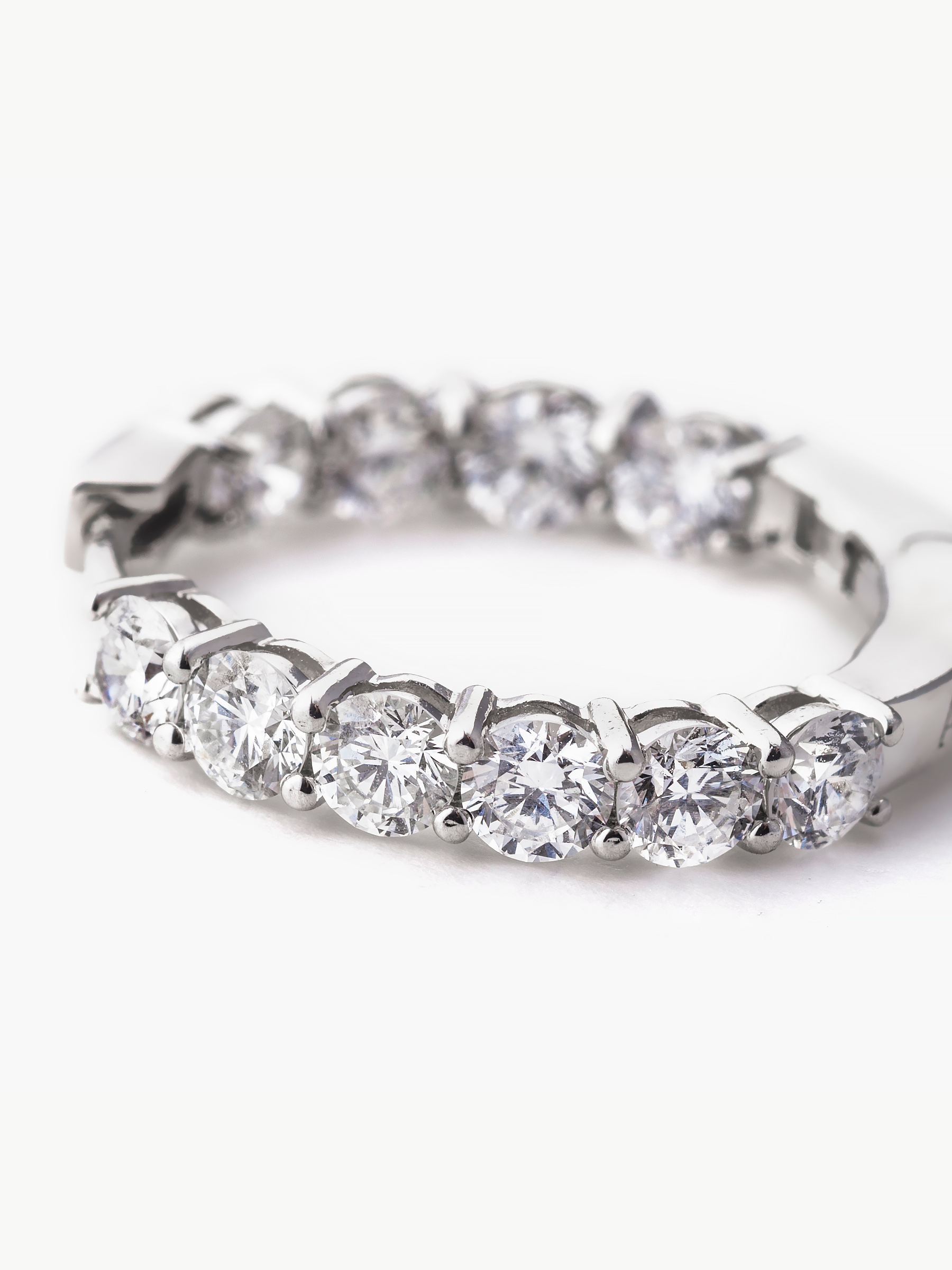 Hull eternity earrings 2ct Pt (pair) 拡大画像(ラボグロウンダイヤモンドのフルエタニティリングイヤリング2ct)