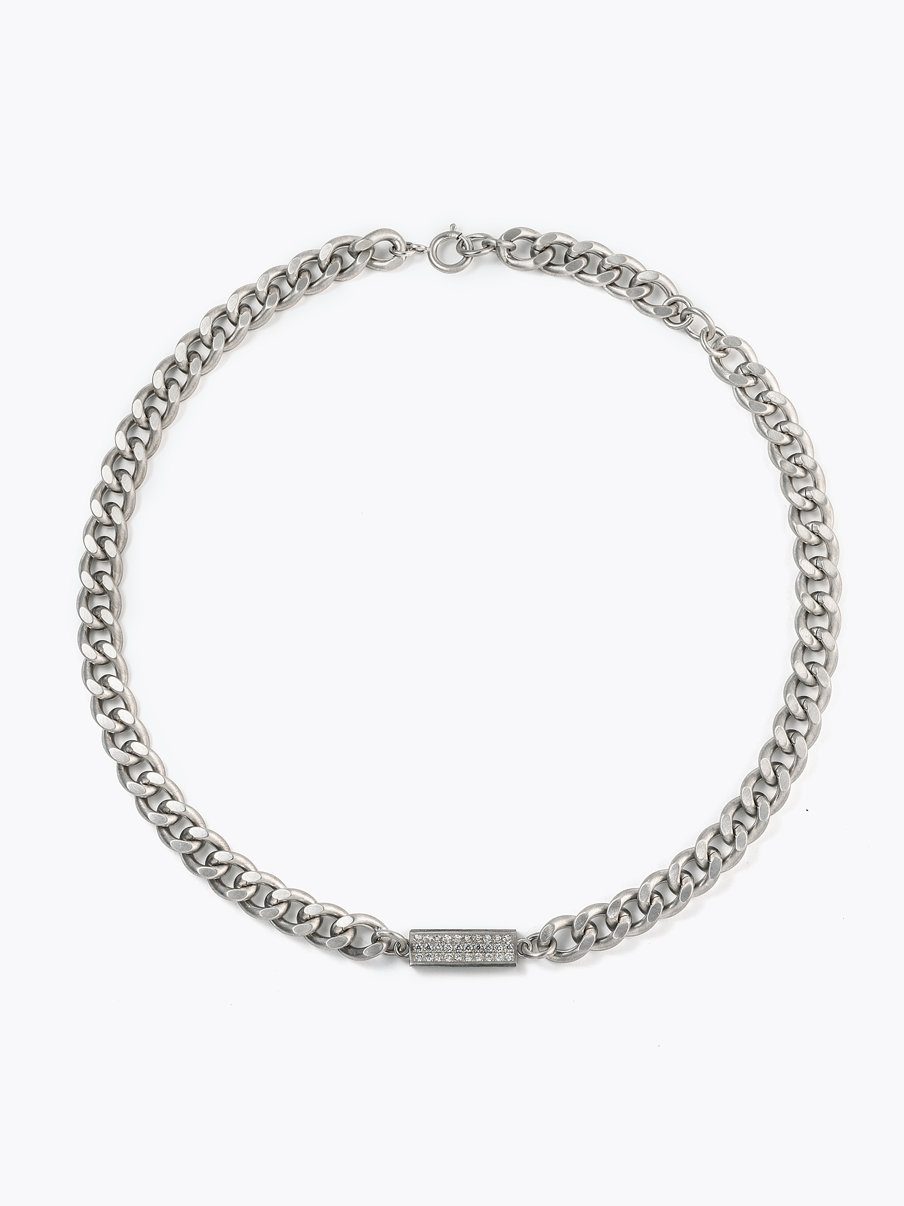 Reshine scratch necklace 30 labgrowndiamondsの全体画像(ラボグロウンダイヤモンドと都市鉱山由来のSV925のネックレス)