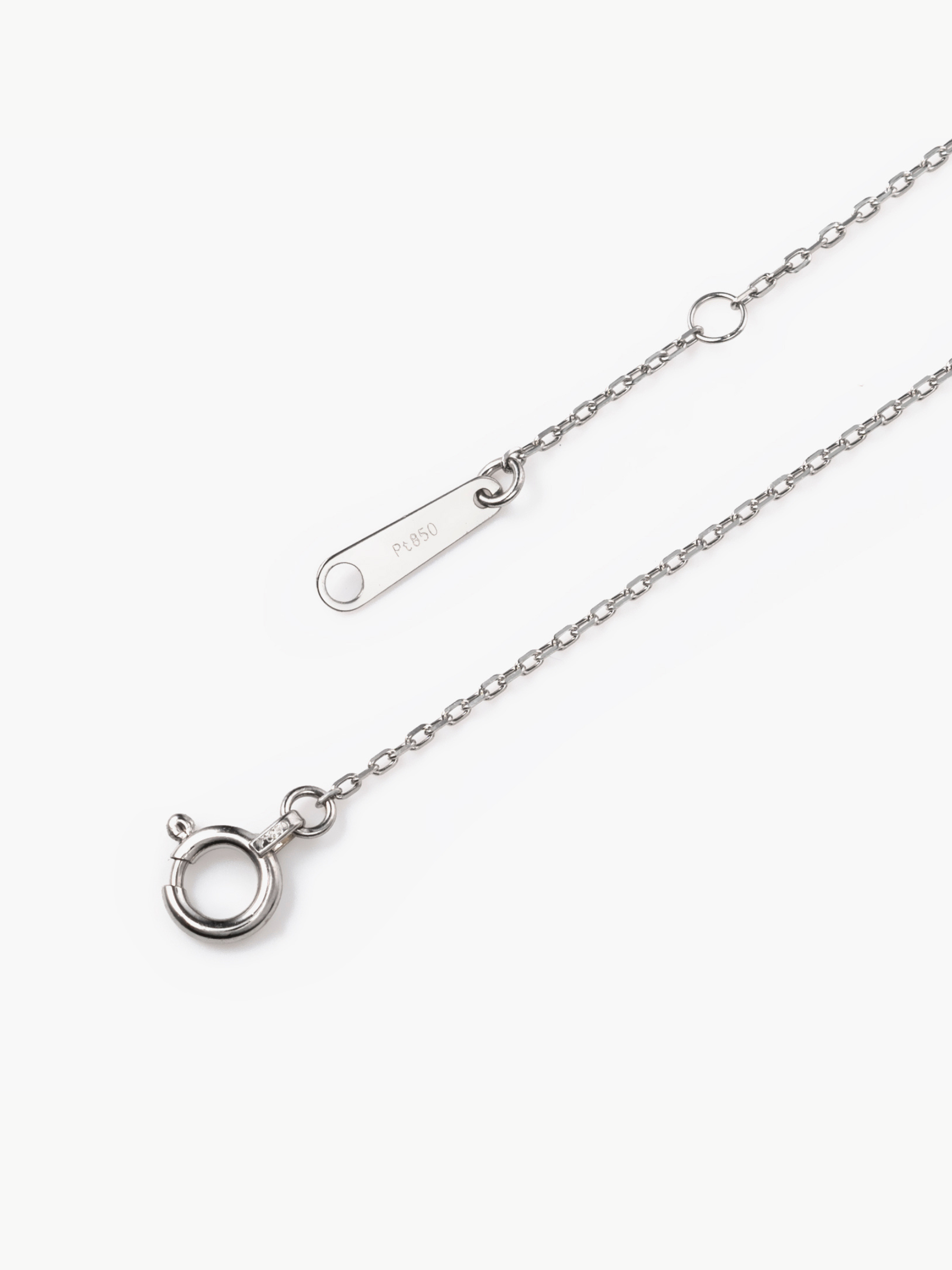 Ribbon necklace (Pt) 留め具画像(ラボグロウンダイヤモンドのリボンネックレス)