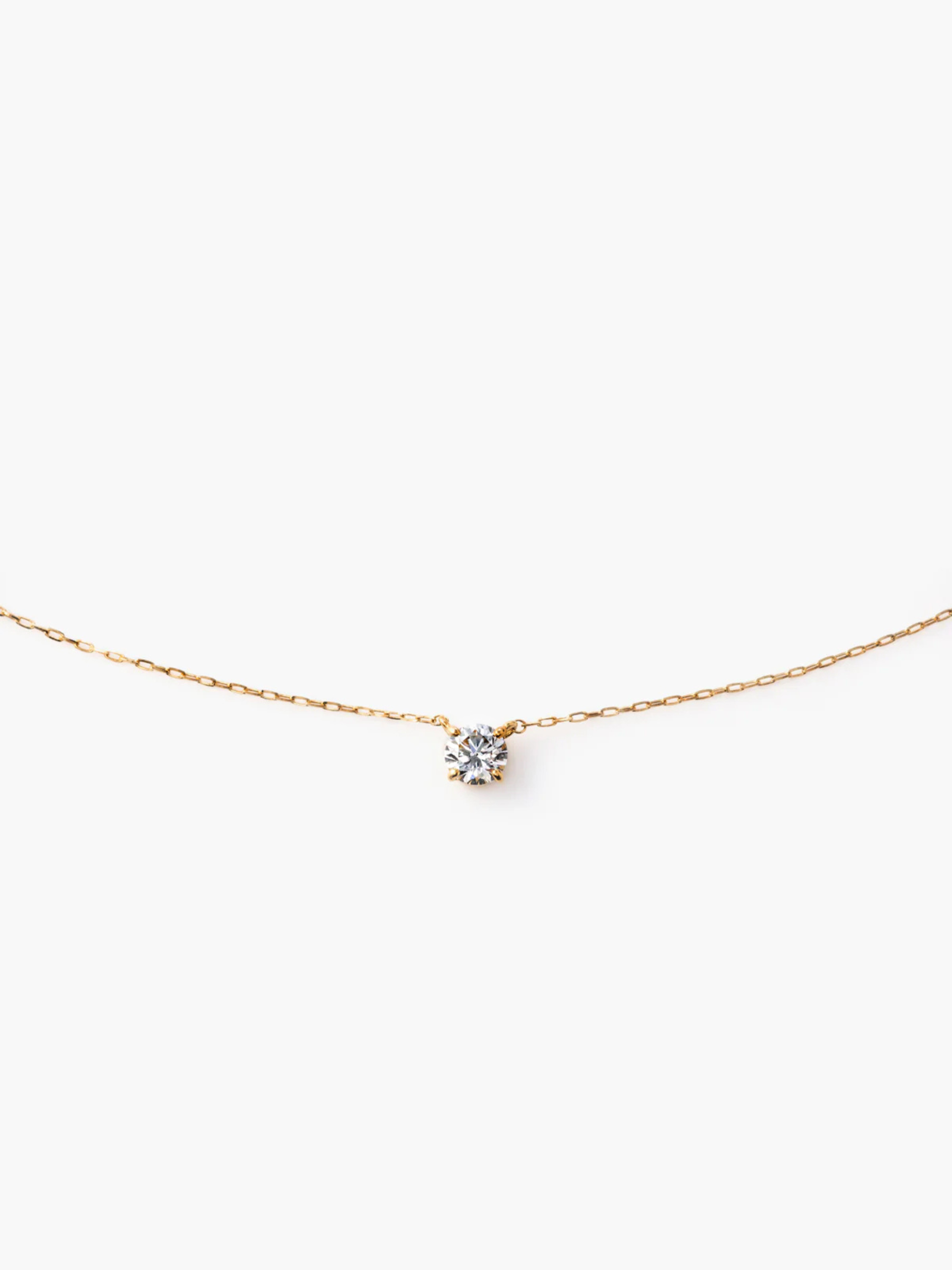 The necklace 0.2ct 18KYG画像(ラボグロウンダイヤモンドのネックレス)