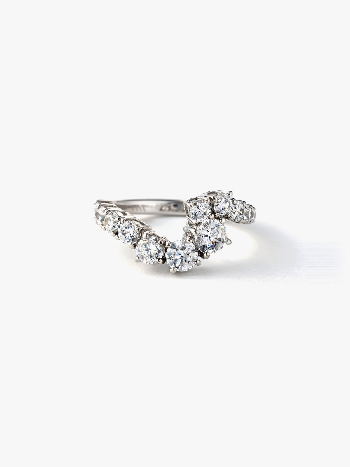 Fluid diamond ring 0.5ct正面画像(ラボグロウンダイヤモンドのブライダルリング)