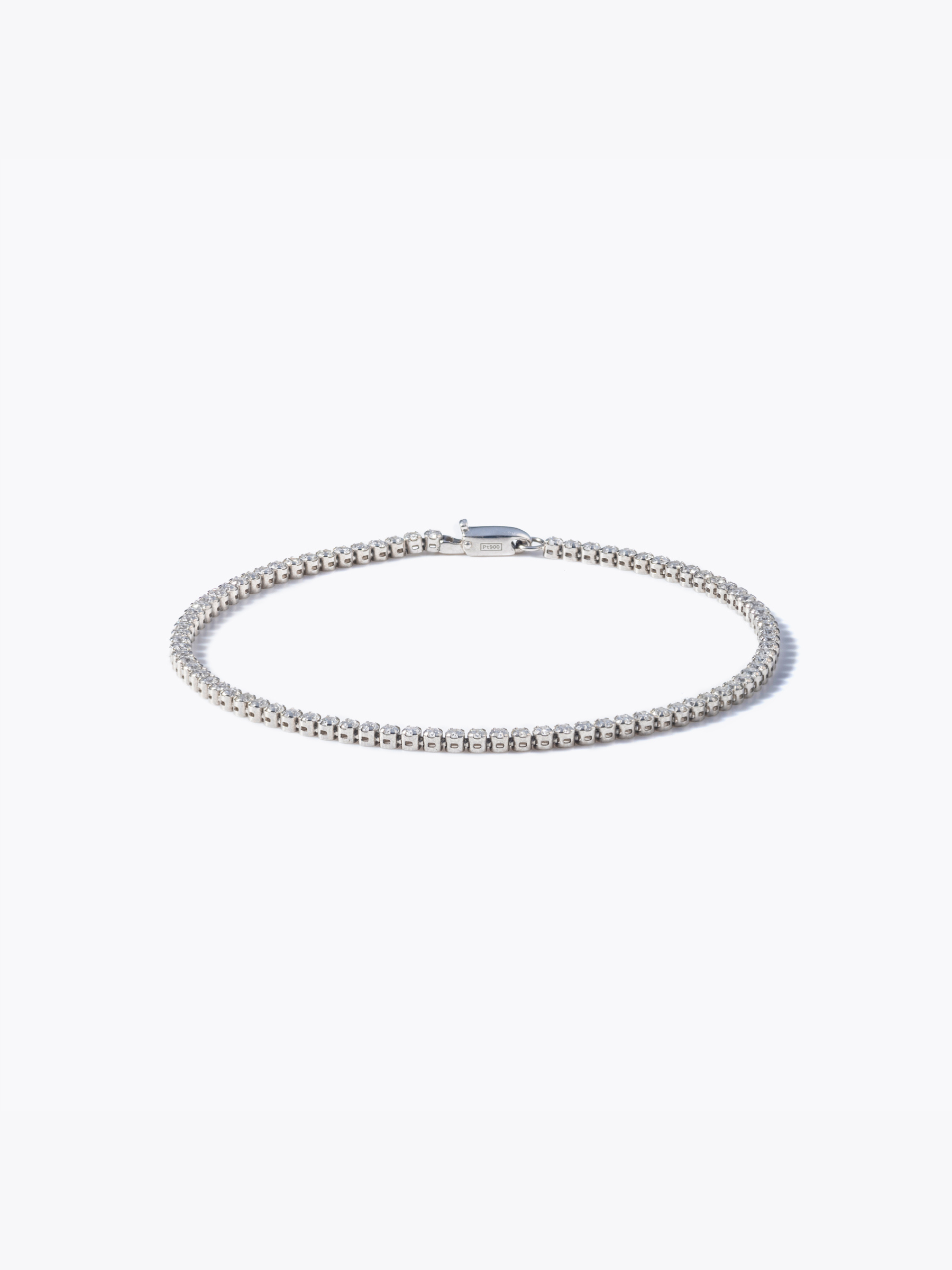 Tennis bracelet Pt (total 2ct)の正面画像(ラボグロウンダイヤモンドのテニスブレスレット)