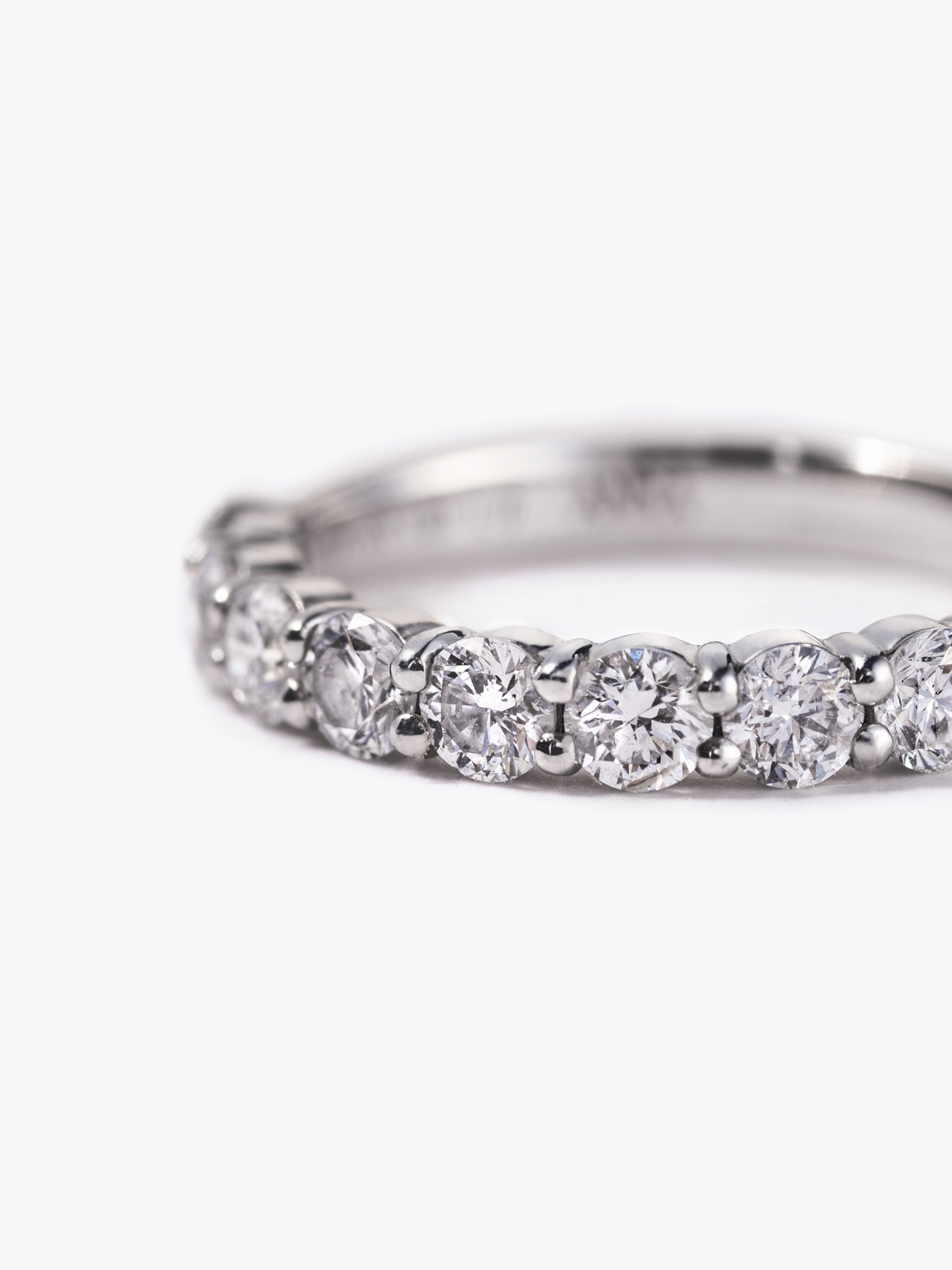 Half eternity ring 1ct Ptの拡大画像(ラボグロウンダイヤモンドのリング)