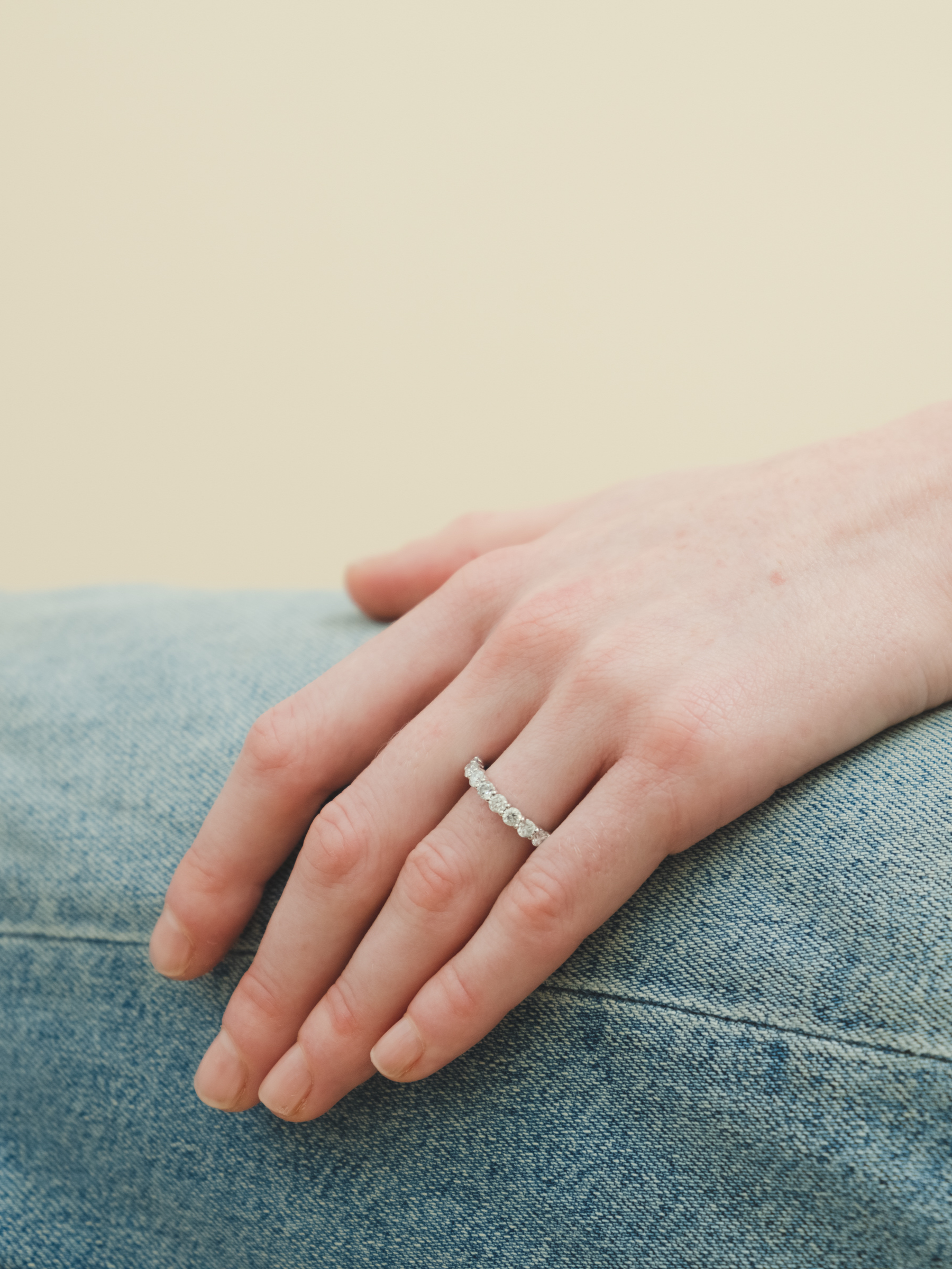 Half eternity ring 1ct Ptの画像(ラボグロウンダイヤモンドのリング)