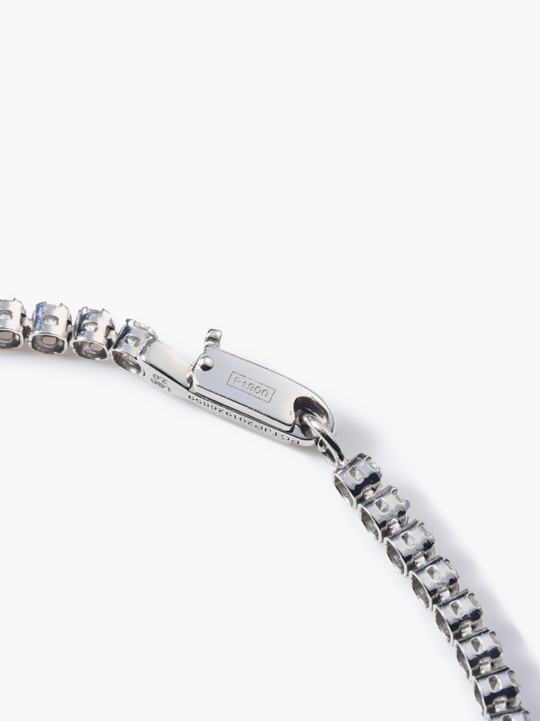Tennis bracelet Pt  (total 2ct)の留め具画像(ラボグロウンダイヤモンドのテニスブレスレット)