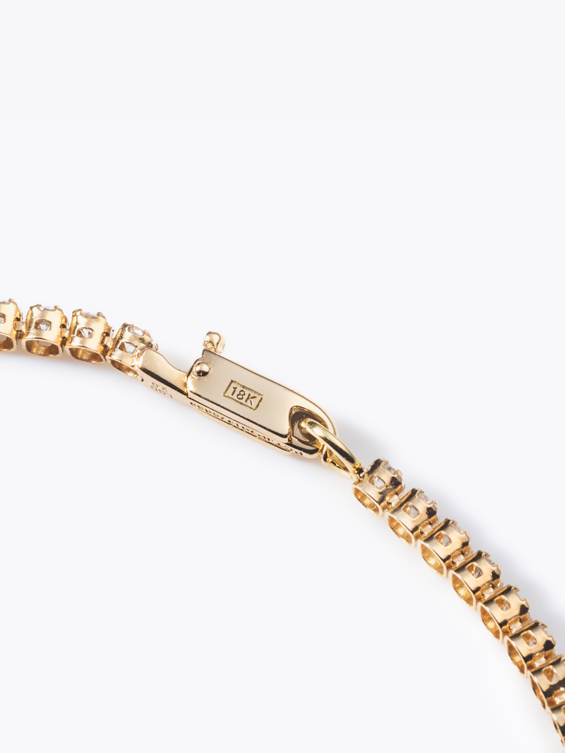 Tennis bracelet 18KYG  (total 2ct)の留め具画像(ラボグロウンダイヤモンドのテニスブレスレット)