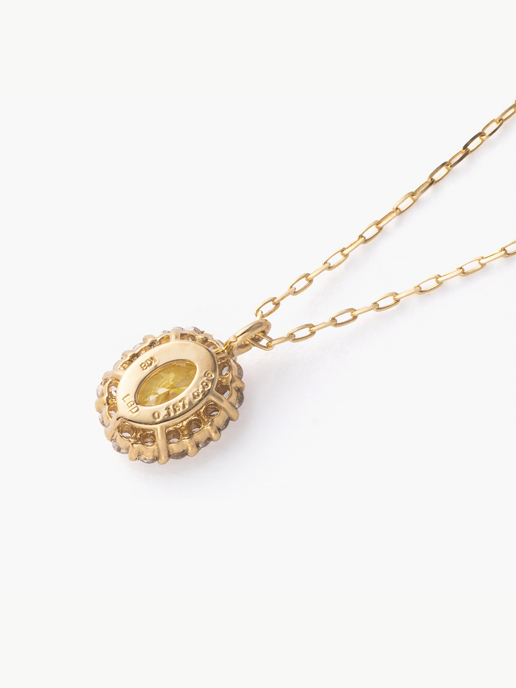 [Limited time ~4/13] [dignité] Yellow Petit Halo necklace with Oval