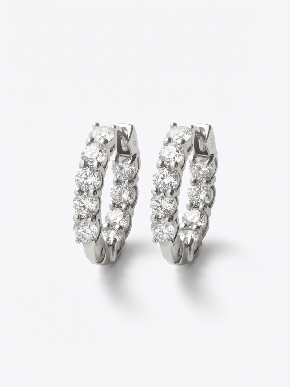 [Lumière] Full eternity earrings 1.2ct Pt (pair)