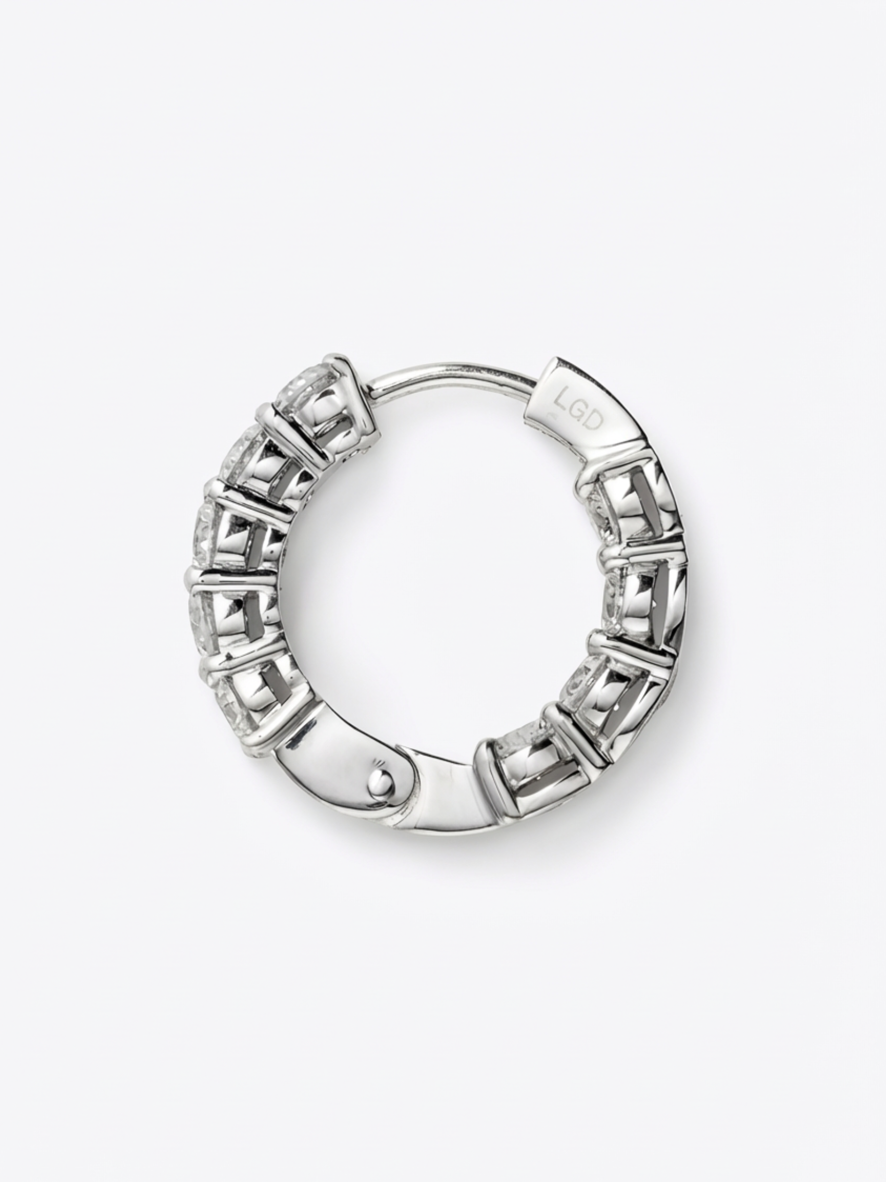 [Lumière] Full eternity earrings 1.2ct Pt (pair)