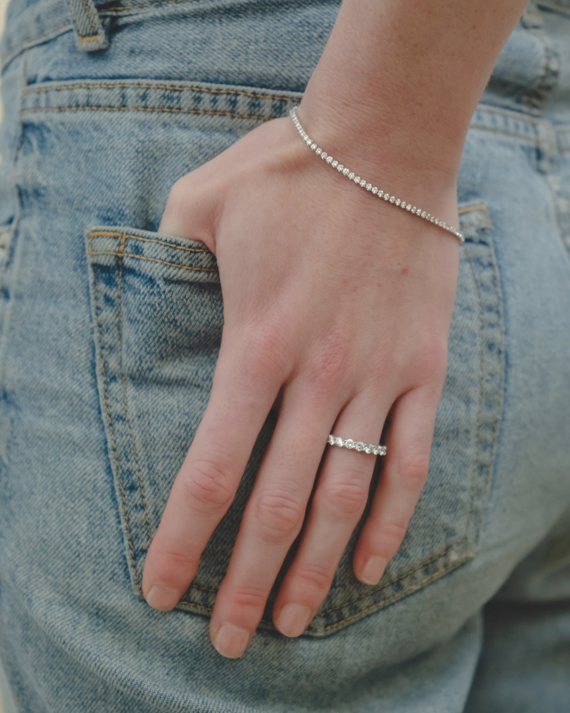 [Lumière] Half eternity ring 1ct Pt