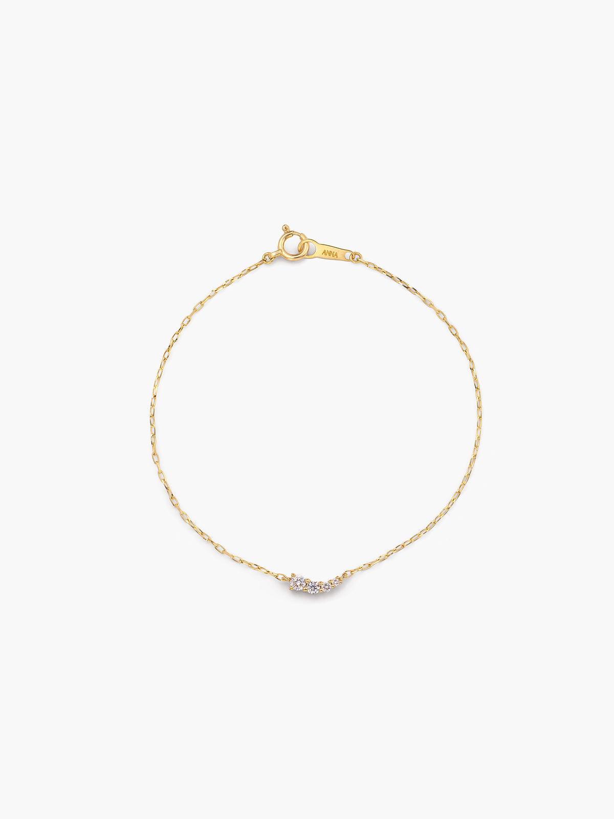 [Lumière] Fluid diamond bracelet 0.13ct 18K