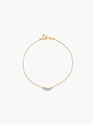 [Lumière] Fluid diamond bracelet 0.13ct 18K