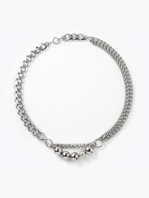 Reshine ball necklaceの全体画像（都市鉱山由来の真円とアコヤ真珠のネックレス）