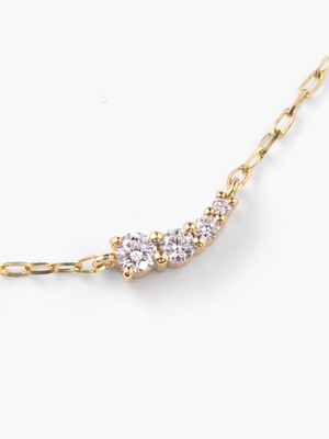 [Lumière] Fluid diamond bracelet 0.13ct 18K