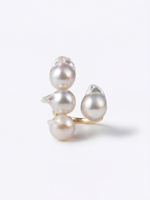 [Unique Akoya Pearl] Akoya pearl open ring