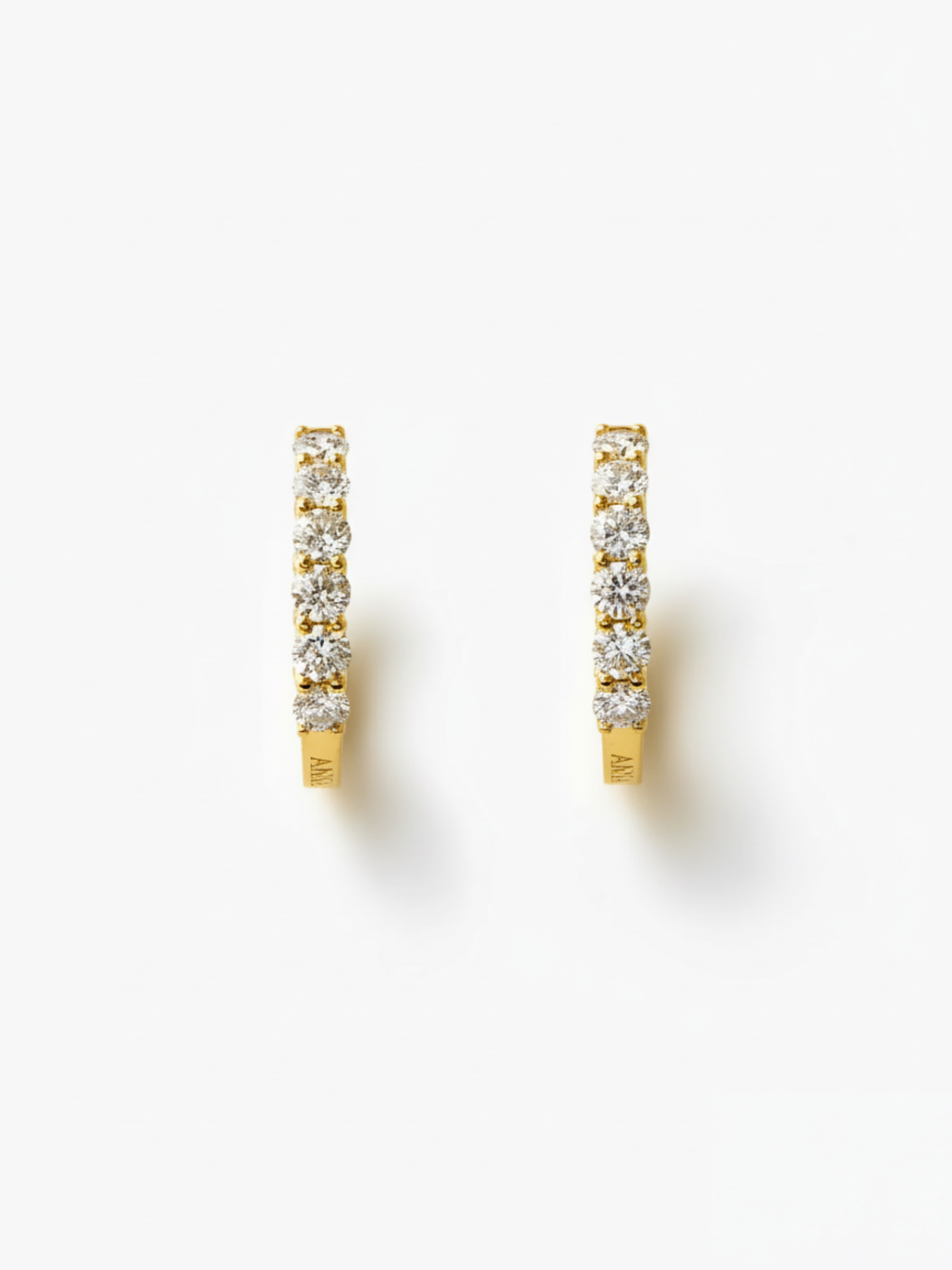 [Lumière] Full eternity earrings 2ct 18KYG (pair)