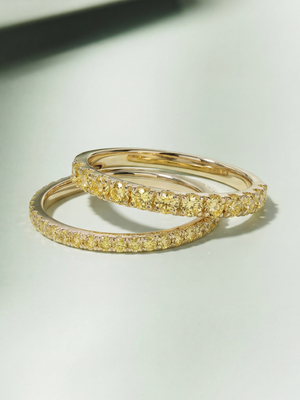 [Lumière] Half eternity ring 0.14ct 10KYG (Yellow Diamonds)