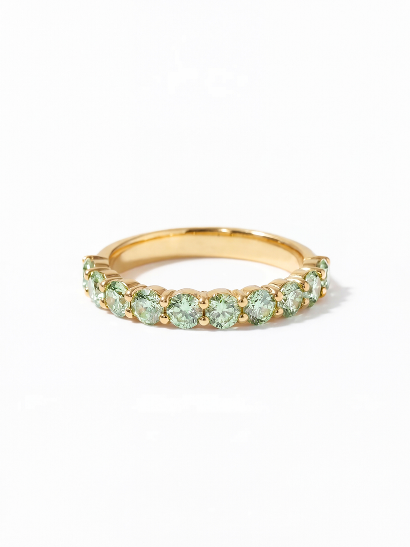 [Lumière] Half eternity ring 1ct (Green)