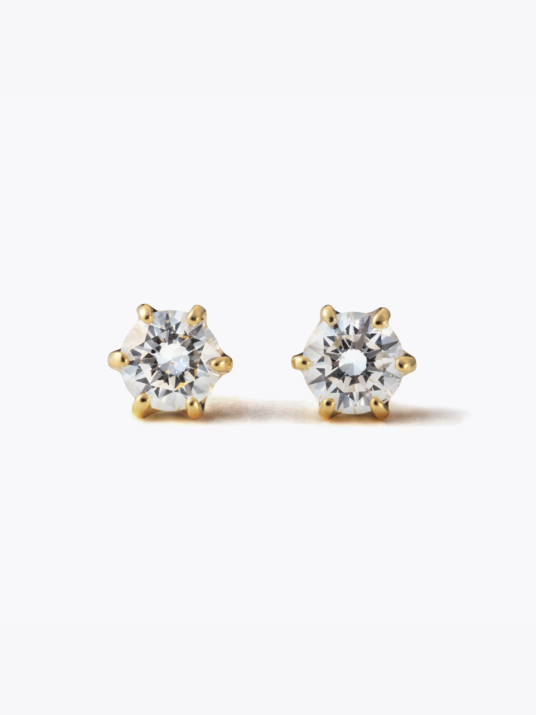 [Lumière] The earrings 0.1ct×2 (total 0.2ct) 18YG Quick Delivery