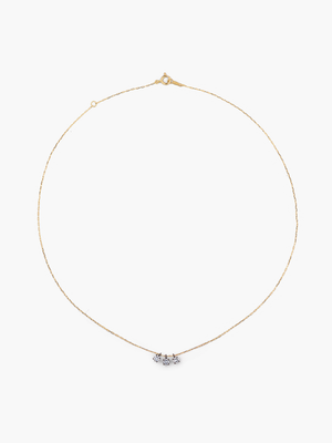 [Lumière] Three Drops Necklace 0.3ct Black