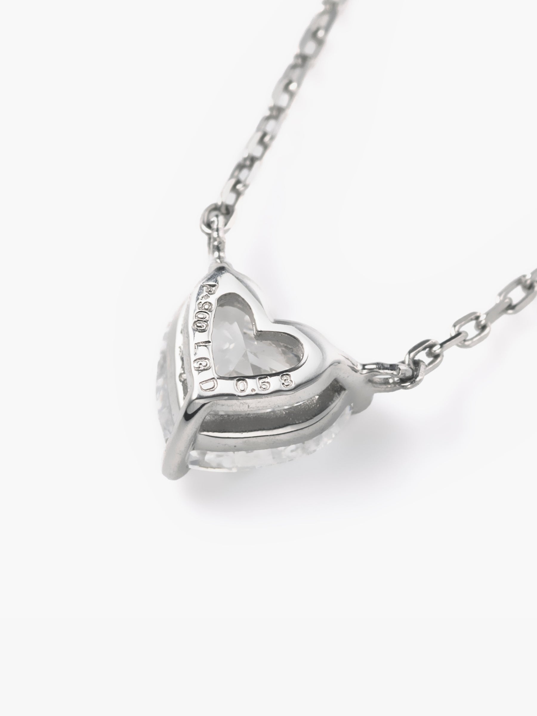 Quick Delivery [Lumière] Heart necklace Pt 0.5ct