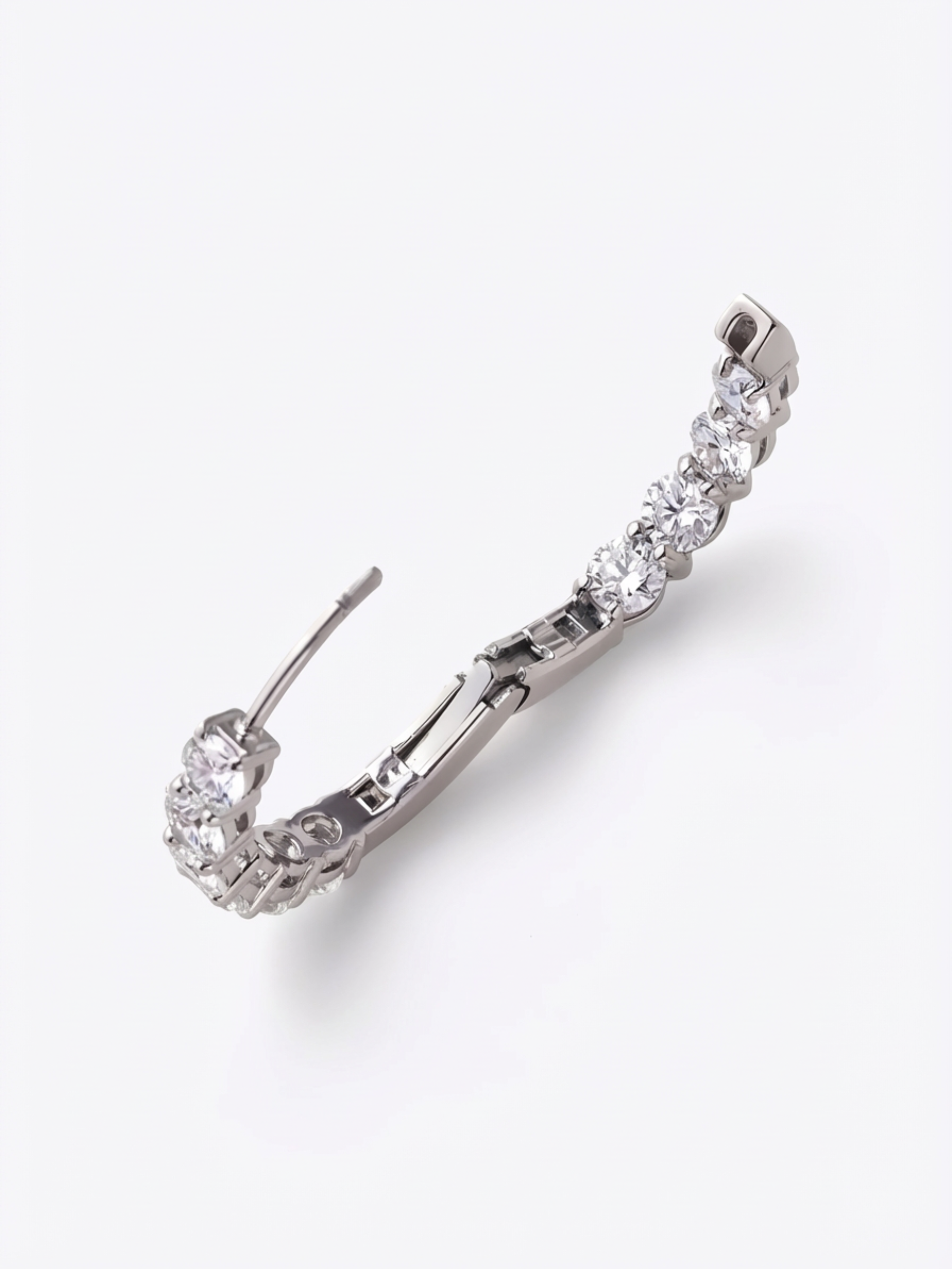 Quick Delivery [Lumière] Full eternity earrings 2ct Pt (pair)