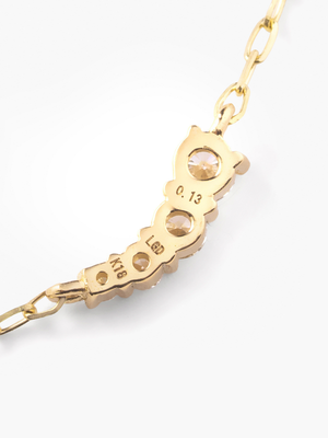 [Lumière] Fluid diamond bracelet 0.13ct 18K