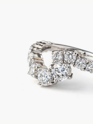 Fluid diamond ring 0.5ct拡大画像（ラボグロウンダイヤモンドのブライダルリング）