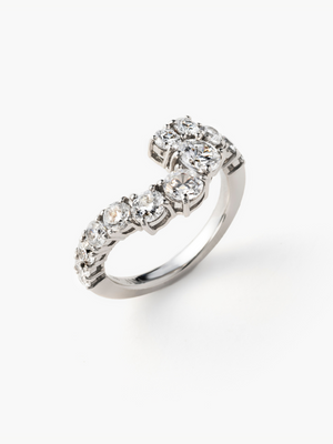 Fluid diamond ring 0.5ct上向き画像（ラボグロウンダイヤモンドのブライダルリング）