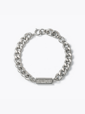 Reshine scratch bracelet 30 labgrowndiamondsの全体画像（ラボグロウンダイヤモンドと都市鉱山由来のSV925のブレスレット）