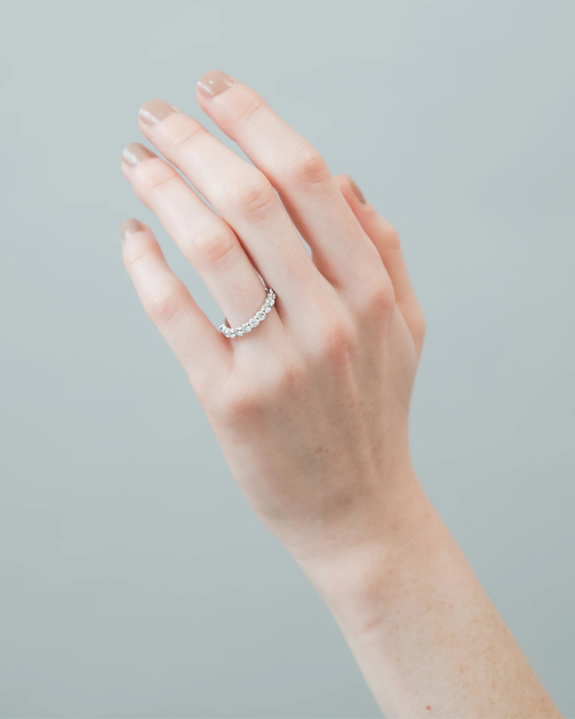 [Lumière] Half eternity ring 1ct Pt