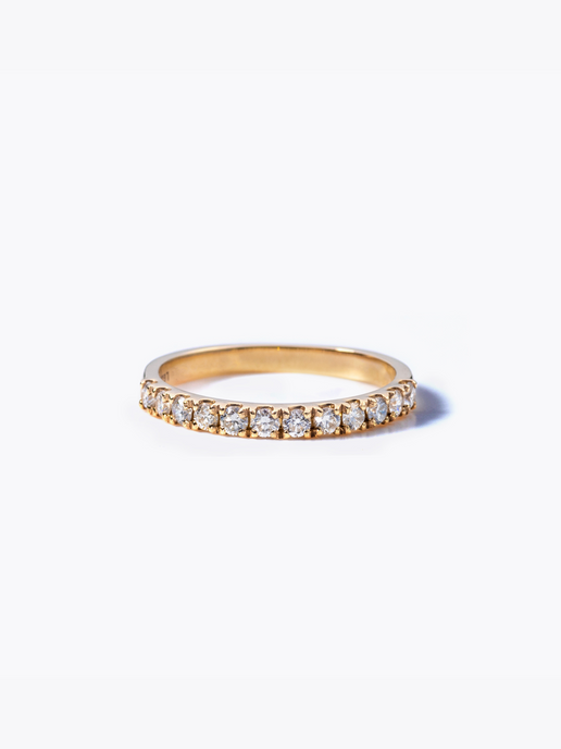 [Lumière] Half eternity ring 0.3ct 10YG (Size#9) Quick Delivery