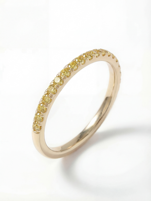 [Lumière] Half eternity ring 0.14ct 10KYG (Yellow Diamonds)