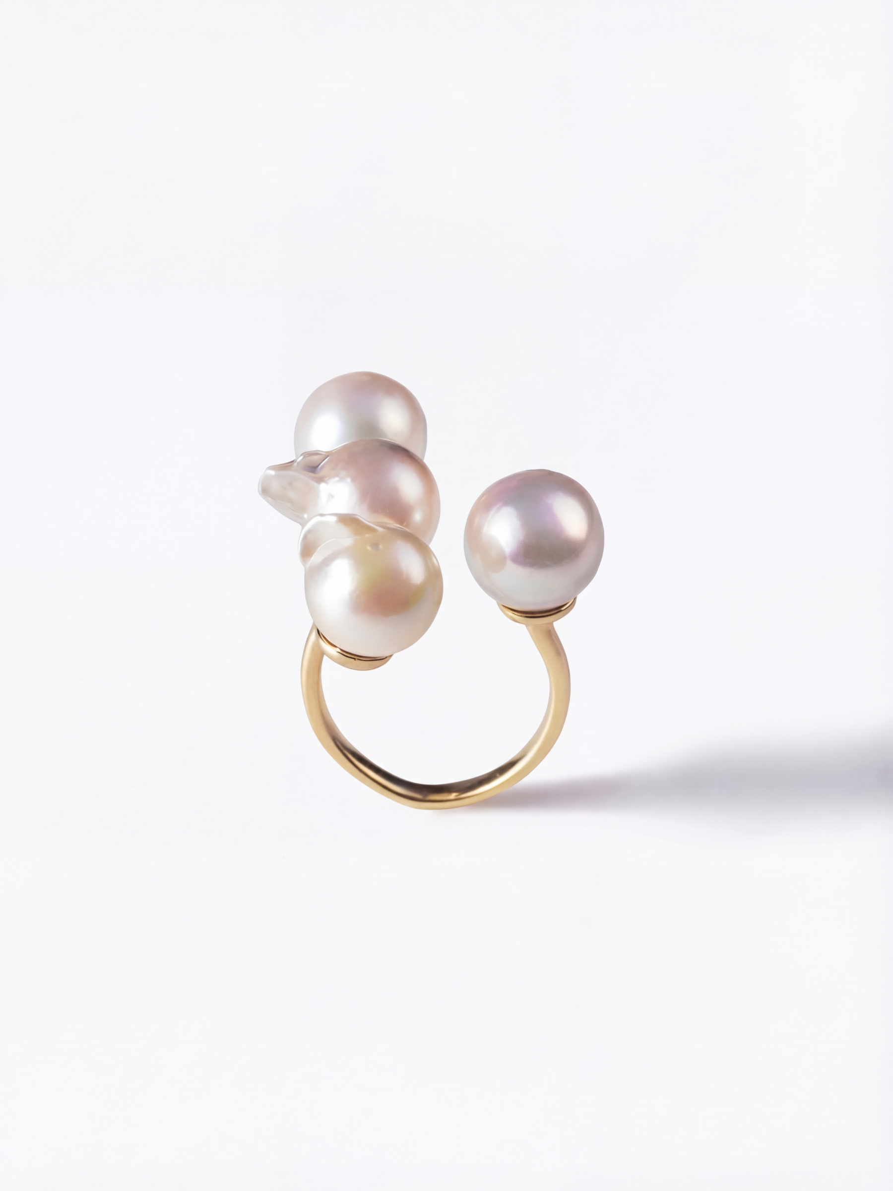 [Unique Akoya Pearl] Akoya pearl open ring