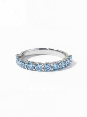 [Lumière] Half eternity ring 1ct (Blue)