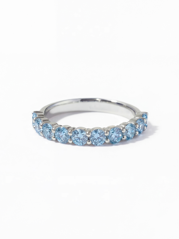 [Lumière] Half eternity ring 1ct (Blue)