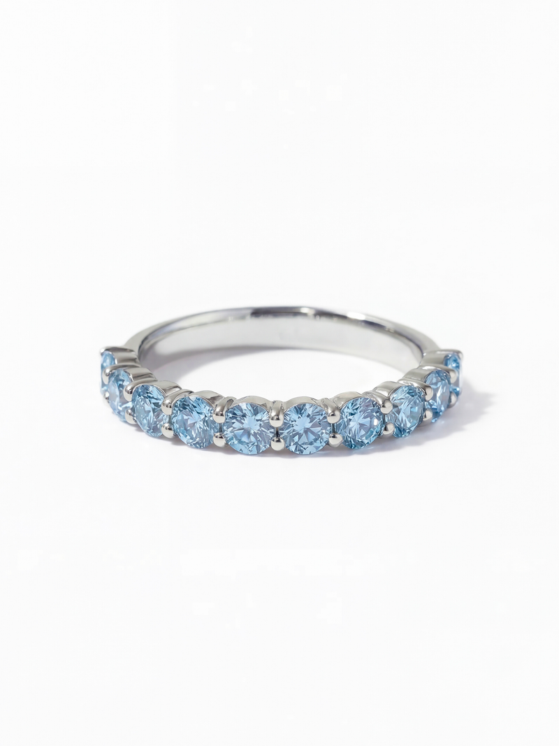 [Lumière] Half eternity ring 1ct (Blue)