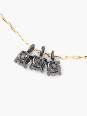 [Lumière] Three Drops Necklace 0.3ct Black