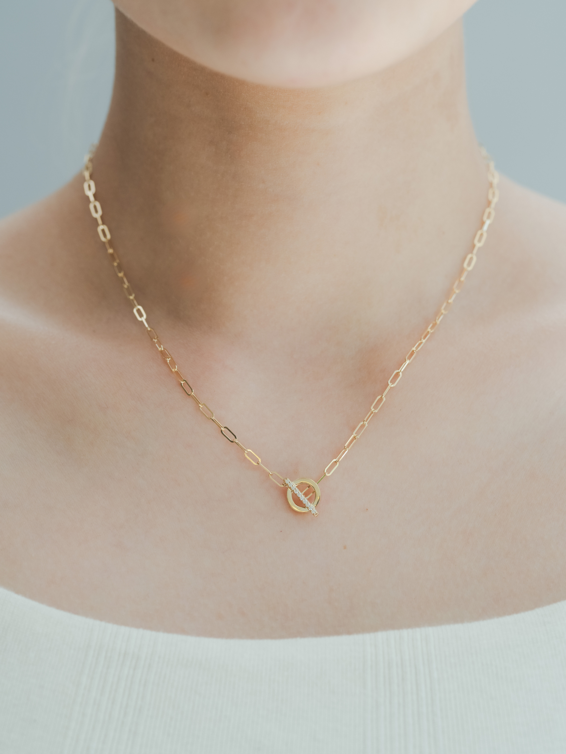 [Lumière] Mantel chain necklace 18KYG