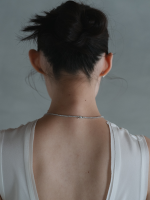 [Lumière] Tennis Necklace Pt (total 5ct)