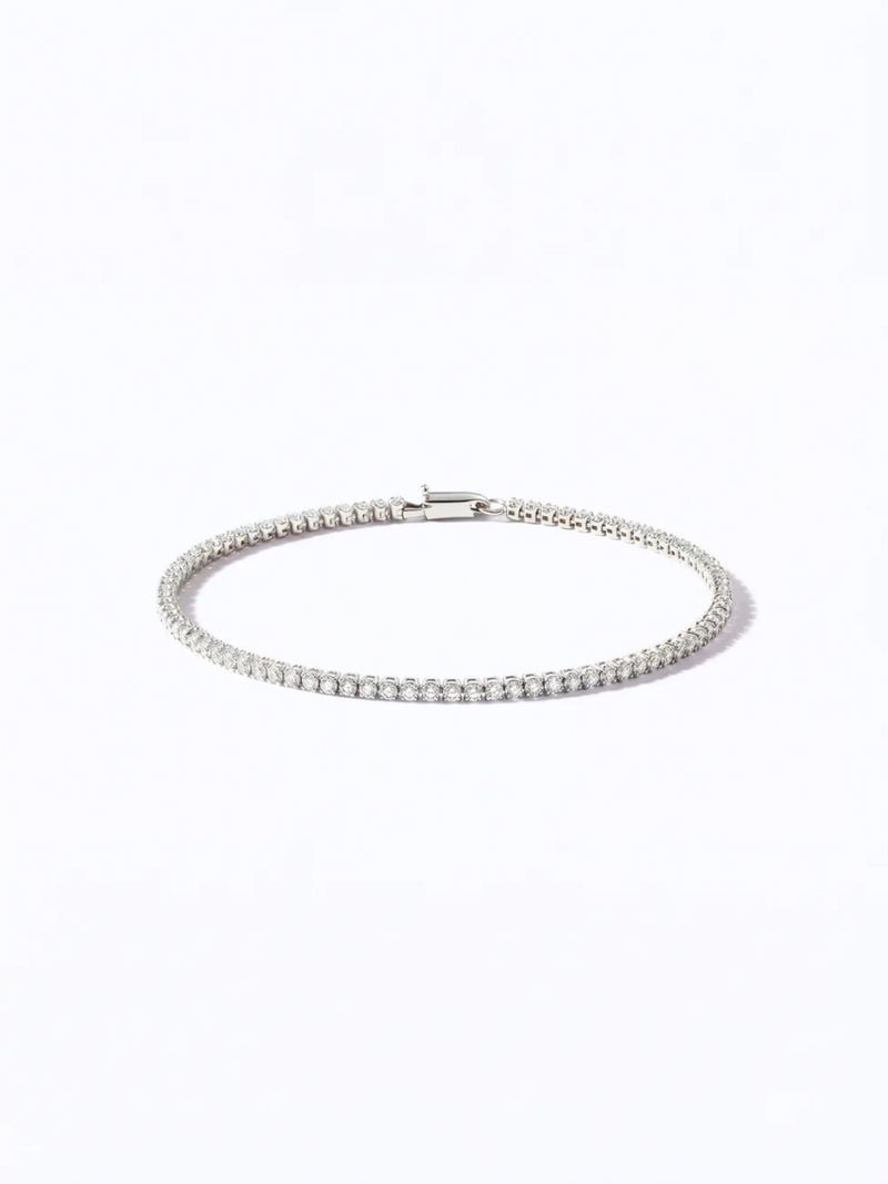 Quick Delivery [Lumière] Tennis bracelet Pt  (total 2ct)