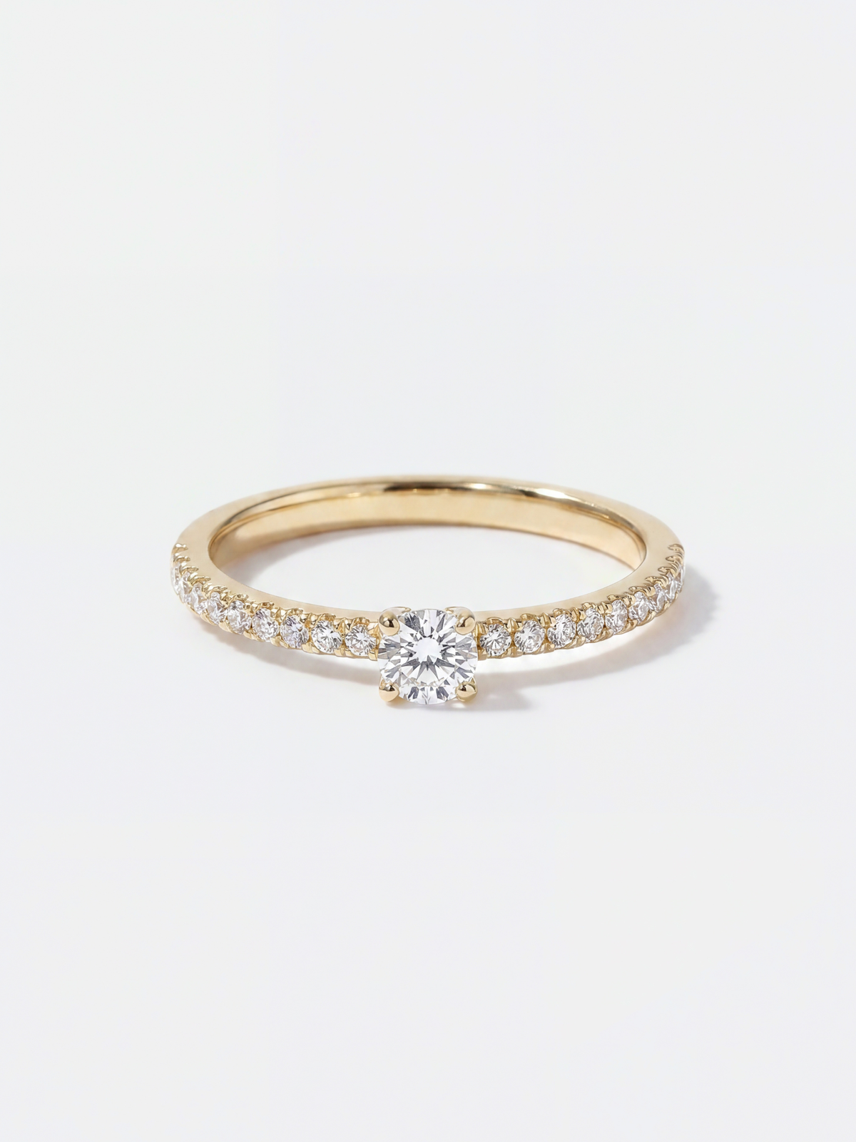 [Lumière] Half eternity solitaire ring 0.23ct 10K