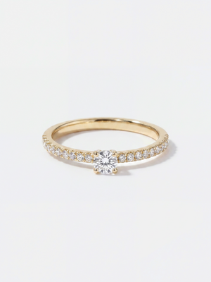 [Lumière] Half eternity solitaire ring 0.23ct 10K