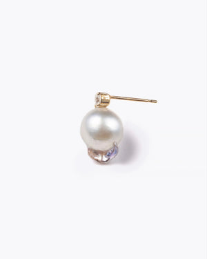Quick Delivery [Unique Akoya Pearl] Akoya pearl point earrings (pair)